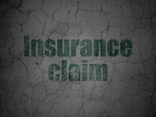 Insurance concept: Insurance Claim on grunge wall background