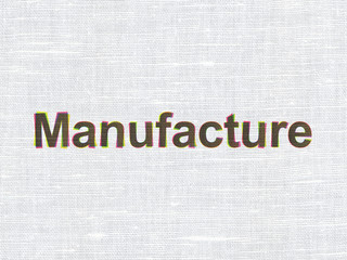 Industry concept: Manufacture on fabric texture background