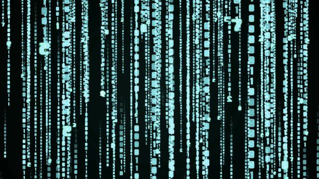 Matrix binary code rain looping animation 