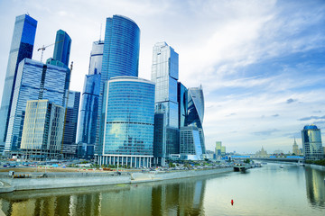 Fototapeta na wymiar Moscow City buildings