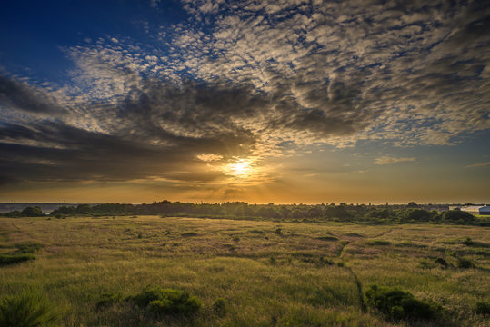 Sunset Over Suffolk Countryside