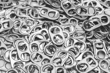 ring pull aluminum of cans, background