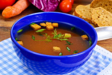 Sicilian Tomato Soup. National Italian Cuisine