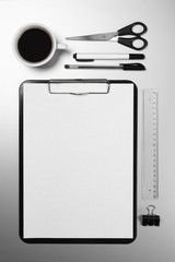 Office supplies on desk