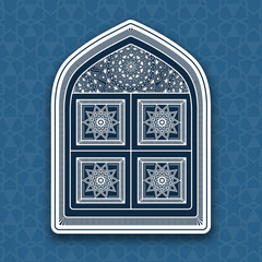 Mosque Door for Islamic Pattern.