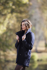 Girl in the forest park