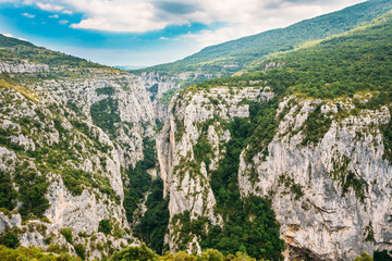 Fototapeta na wymiar Beautiful Mountains Landscape Of The Gorges Du Verdon In South-e