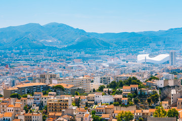 Fototapeta na wymiar Urban View, Cityscape Of Marseille, France.