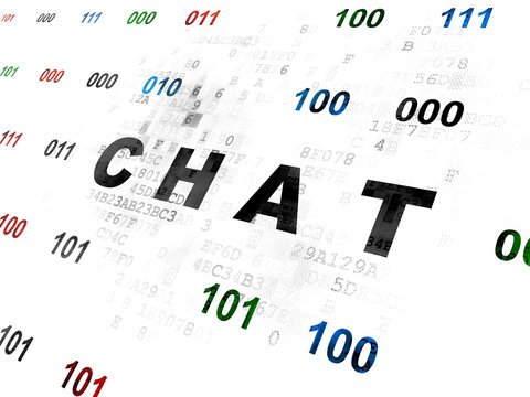 Web design concept: Chat on Digital background