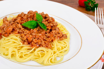Spaghetti with Sauce Bolognese
