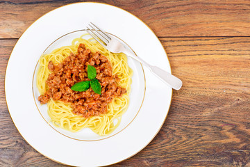 Spaghetti with Sauce Bolognese