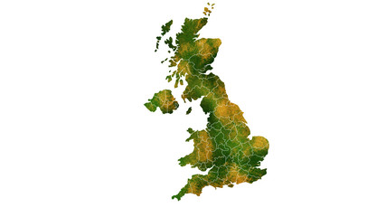 United Kingdom tropical texture map