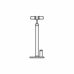 Bicycle pump icon, outline style