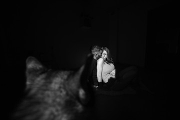 husband and pregnant wife