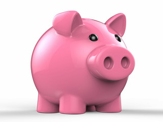 piggy bank on white background