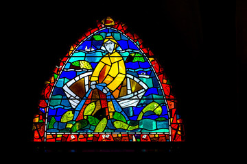 Fisherman in Stained Glass