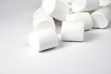 Marshmallows on white

