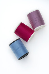 isolated three colors threads