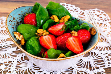 Strawberry Salad, Basil, Walnut