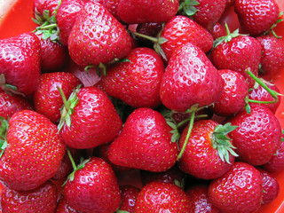 Ripe juicy strawberry background