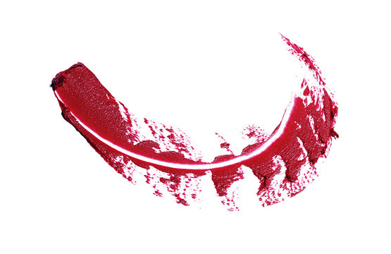 Red lipstick smears  