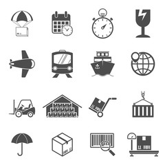 Logistic icons set