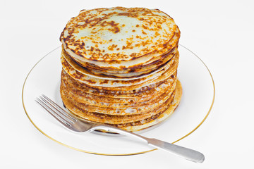 Tasty Pancakes Stack with Strawberry