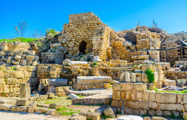 Explore Caesarea archaeological site, Israel