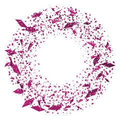 Particle explosion frame. Abstract background.