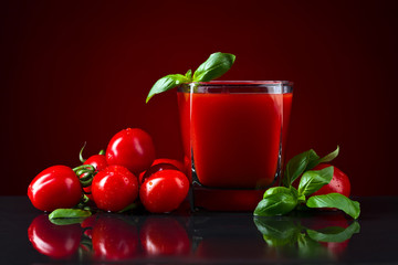 tomato juice with basil