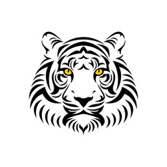 Tiger head logo or icon. Stock vector illustration.