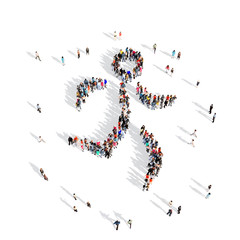 people running competition sport 3d