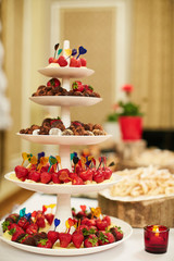 fresh strawberries and chocolate