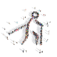 people walking competition sport 3d