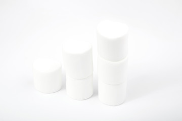 Marshmallows on white

