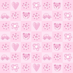 Pattern background for baby girl