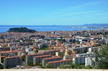 Obraz premium Nice Riquier et Méditerrannée