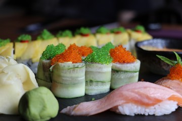 Sushi and rolls set