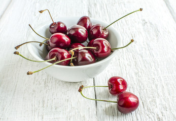 red cherry on the table