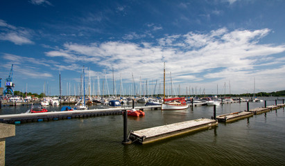 yachts in the port.