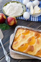 Pie with peaches