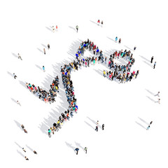 people running competition sport 3d