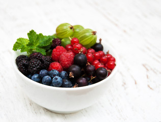 bowl with berries