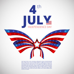 Independence day of 4th july. Vector illustration.