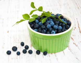 Bowl with Blueberries