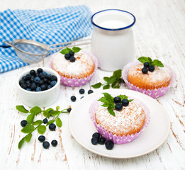 muffins with blueberry