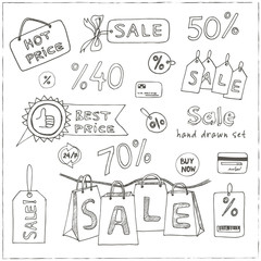Vector illustration of sale icons set