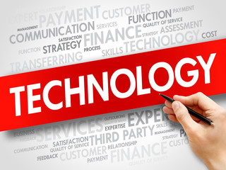 TECHNOLOGY related items words cloud, business concept