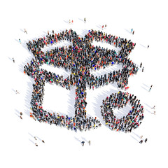 people box package shape 3d