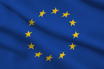 European Union Waving Flag